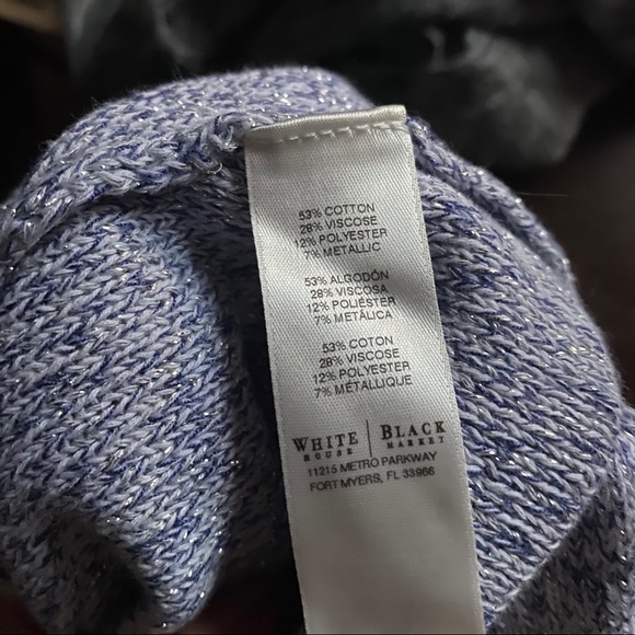 Blue and Silver V-neck Sweater - Picture 5 of 5